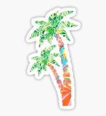 Palm Tree in Lilly Pulitzer Print Sticker