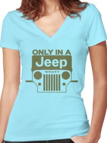 Jeep: Women's Fitted V-Neck T-Shirts | Redbubble