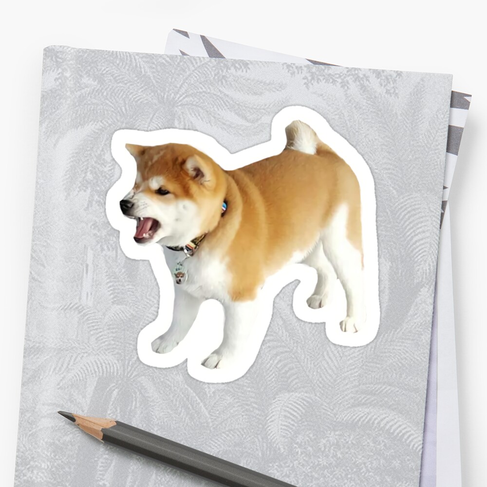 Shiba Scream Sticker