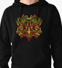 Psychedelic jungle demon Pullover Hoodie