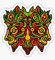 Psychedelic jungle demon Sticker
