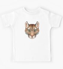 Cougar Gesicht Kinder T-Shirt
