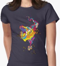 Psychedelic acid bear roar Fitted T-Shirt