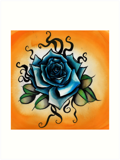 color tattoo flash sheets blue rose puzzle tattoos