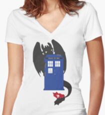 Train Your Doctor Women's Fitted V-Neck T-Shirt