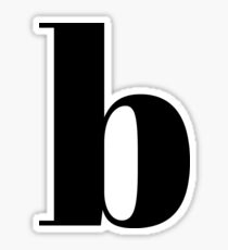 "B" initial Sticker