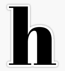 "H" initial Sticker