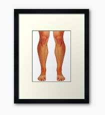 Muscular male legs Framed Print