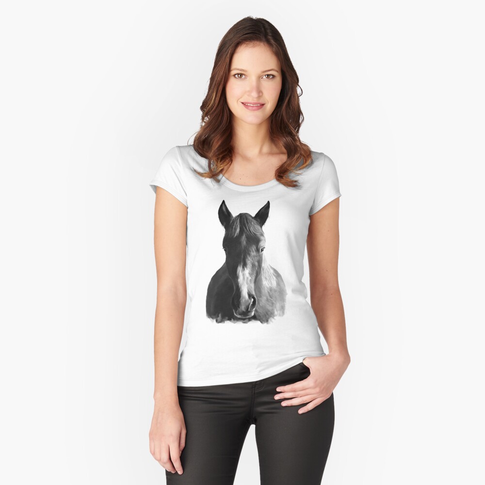 Horse Fitted Scoop T-Shirt