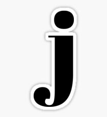 "j" initial Sticker
