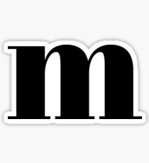 "M" initial Sticker