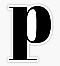 "p" initial Sticker