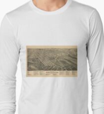 Vintage Pictorial Map of Winston-Salem NC (1891) Long Sleeve T-Shirt