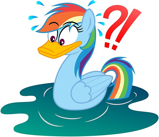 « Rainbow Dash Duck Mon petit poney », Posters par Laserbeak | Redbubble