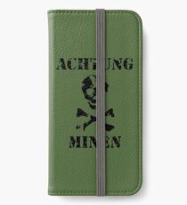 Vinilo o funda para iPhone Grungy "Achtung Minen" Advertencia