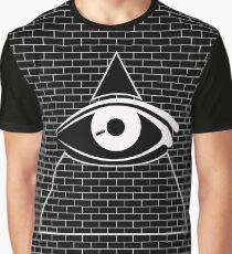 All Seeing Eye (White/Black) Graphic T-Shirt