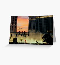 BELLAGIO FOUNTAINS from afar ^ Greeting Card