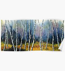Winter Reverie by Lisa Elley. Palette knife painting in oil Poster
