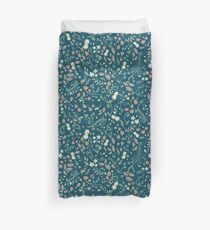 Navy "Forest Floor" print Duvet Cover
