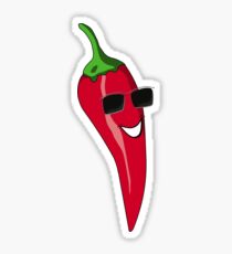 Funny Cartoon Chili Dude Sticker Sticker