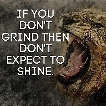 If you don't grind then don't expect to shine. | Sticker