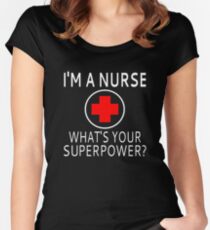 I'm A Nurse What's Your Superpower? Women's Fitted Scoop T-Shirt