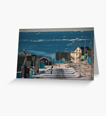 Street in Ilulissat, Greenland Greeting Card