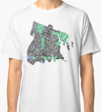 Camiseta clásica Bronx, New York City Typography Map