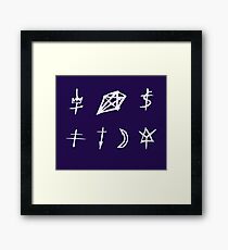 Magicks - Symbol set Framed Print