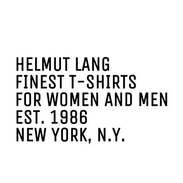 helmut lang ad // great letterhead idea.  Helmut lang, Graphic design  print, Graphic design inspiration