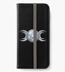 Vinilo o funda para iPhone Wiccan Silver y Moonstone Triple Goddess