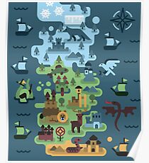 Westeros Karte Poster