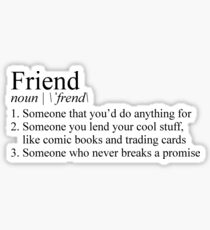 Stranger Things Friend Definition Sticker