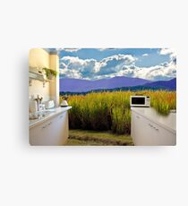 Open rural kitchen Canvas Print