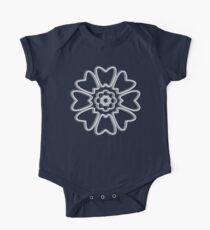 Minimalist White Lotus One Piece - Short Sleeve