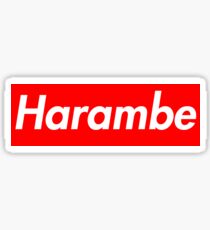 Harambe Supreme Logo Sticker