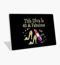 GOLD SPARKLING FABULOUS 40TH DESIGN Laptop Skin