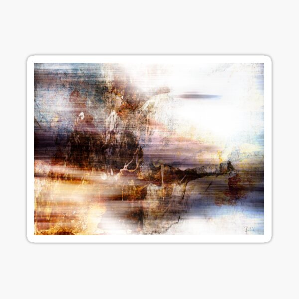 Dawn at the lake Sticker