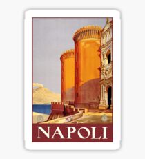 Pegatina Cartel de viaje Vintage Napoli Italia