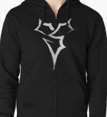 Zanarkand Abes Symbol - Silver Edition Zipped Hoodie