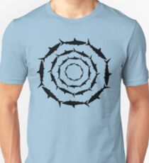 Spiralling Sharks (Black) Unisex T-Shirt