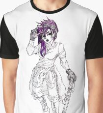 Pink Hair Girl Graphic T-Shirt
