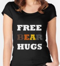 Free Bear Hugs! Women's Fitted Scoop T-Shirt