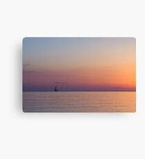 Lienzo Yacht And Ibiza Sunset