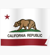 Republik Kalifornien Flagge Poster