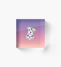 Staffordshire Bull Terrier Sugar Skull Acrylic Block