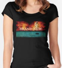 Brand New texturierte Album-Kunst-Logo Tailliertes Rundhals-Shirt