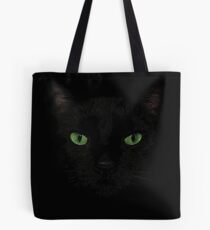 Black Cat Face Tote Bag