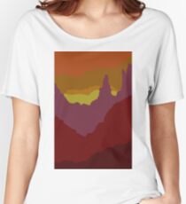 Abstract Sunset Landscape Mountain Scene Women's Relaxed Fit T-Shirt