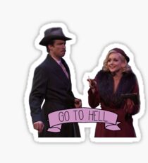 she loves me - go to hell Sticker